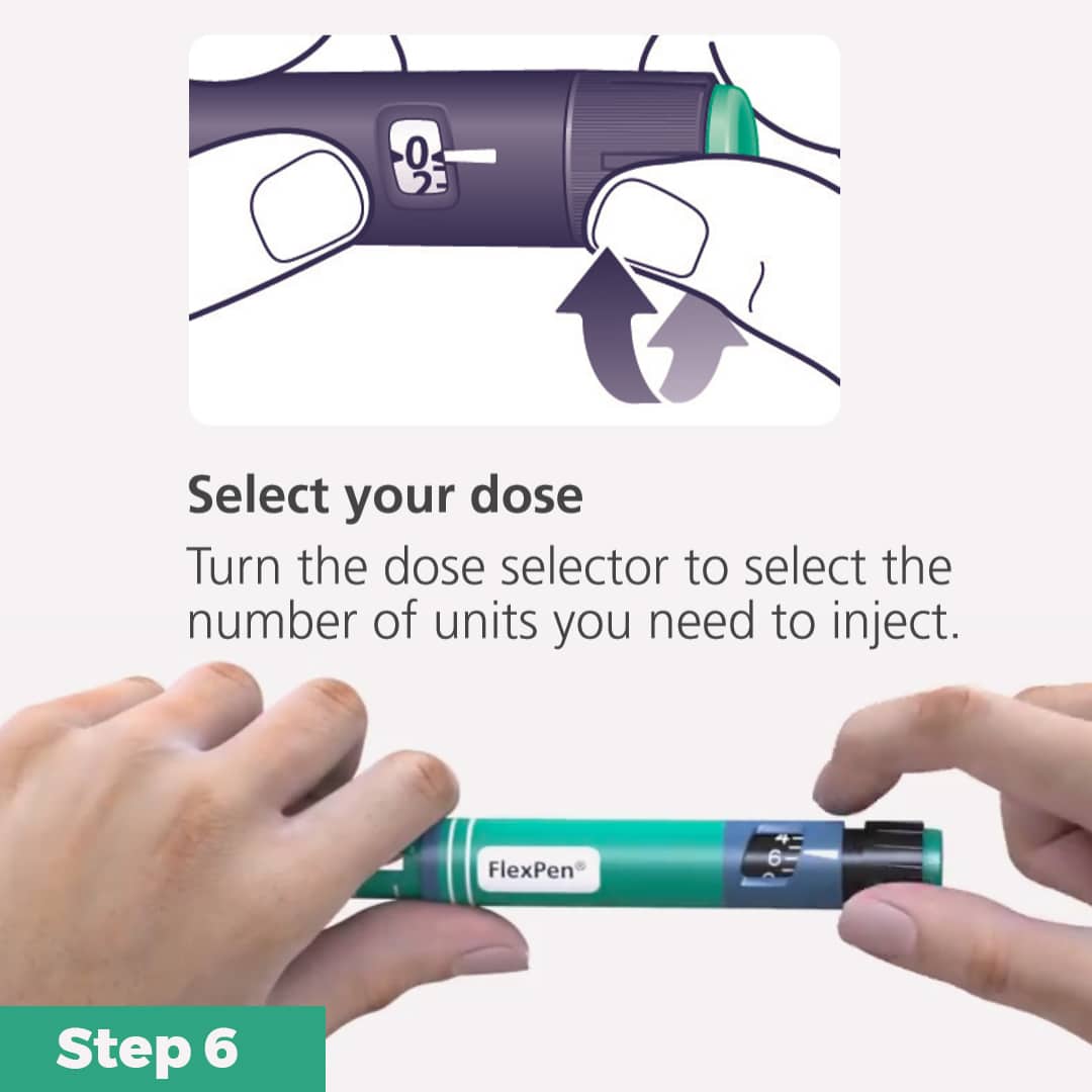 FlexPen Insulin Pen Quick Guide Step 6